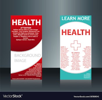 Collection of 2 abstract medical business cards vector image
