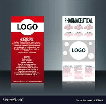Collection of 2 abstract medical business cards vector image