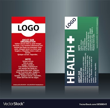 Collection of 2 abstract medical business cards vector image