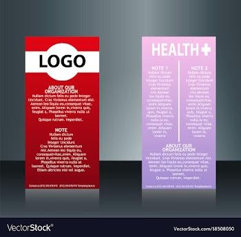 Collection of 2 abstract medical business cards vector image