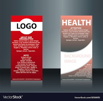 Collection of 2 abstract medical business cards vector image