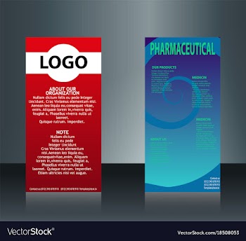 Collection of 2 abstract medical business cards vector image