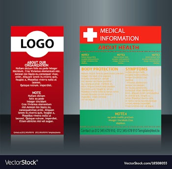 Collection of 2 abstract medical business cards vector image
