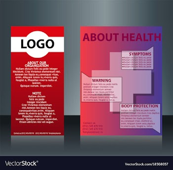 Collection of 2 abstract medical business cards vector image