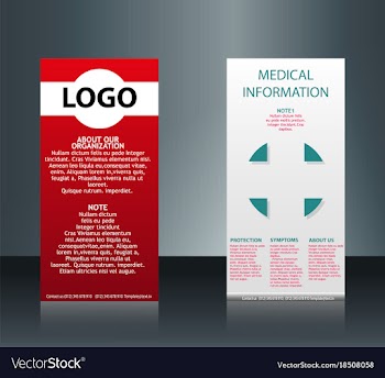 Collection of 2 abstract medical business cards vector image