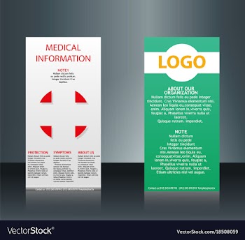 Collection of 2 abstract medical business cards vector image