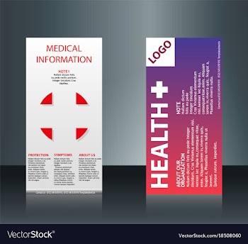 Collection of 2 abstract medical business cards vector image