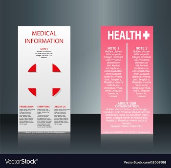 Collection of 2 abstract medical business cards vector image
