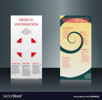 Collection of 2 abstract medical business cards vector image
