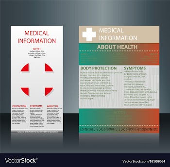 Collection of 2 abstract medical business cards vector image