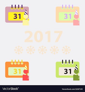 Collection of 31st of december calendar vector image