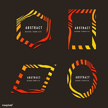 Collection of abstract badge vectors | Free stock vector - 538064