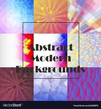 Collection of abstract multicolored backgrounds vector image