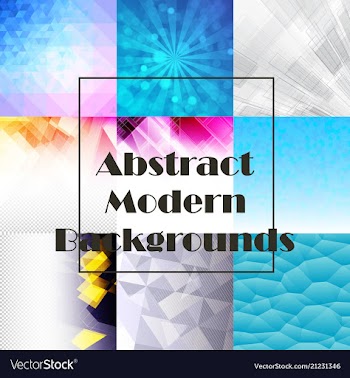 Collection of abstract multicolored backgrounds vector image