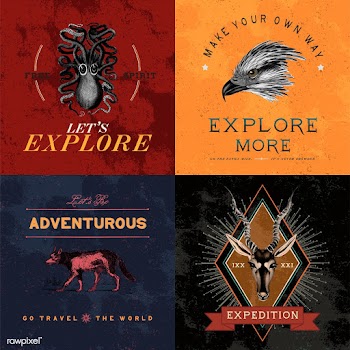 Collection of adventure logo design vectors | Free stock vector - 463479