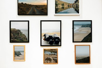 Collection of art pieces on the wall | Free stock psd mockup - 539114