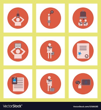 Collection of back to school items in flat style vector image