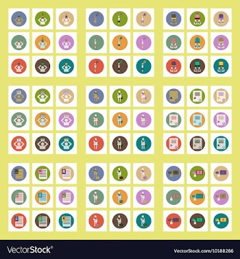 Collection of back to school items in flat style vector image