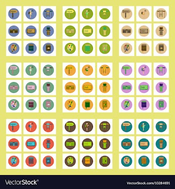 Collection of back to school items in flat style vector image