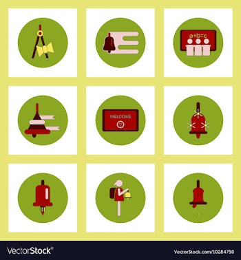 Collection of back to school items in flat style vector image