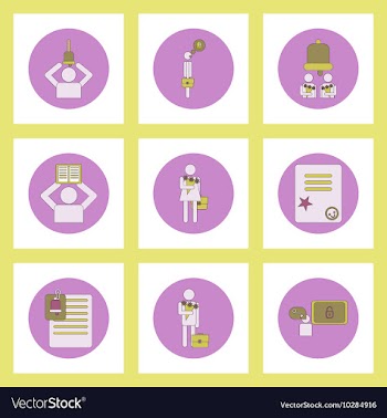 Collection of back to school items in flat style vector image