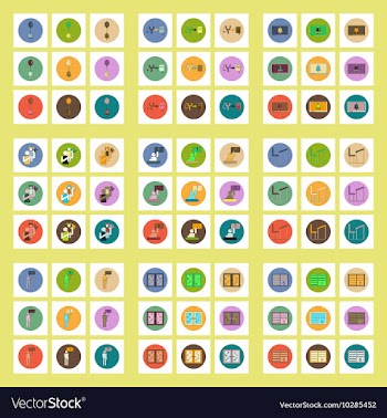 Collection of back to school items in flat style vector image