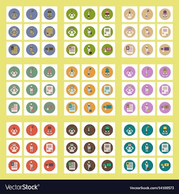 Collection of back to school items in flat style vector image