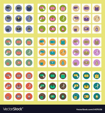 Collection of back to school items in flat style vector image