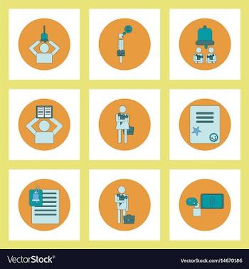 Collection of back to school items in flat style vector image