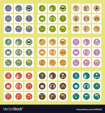 Collection of back to school items in flat style vector image