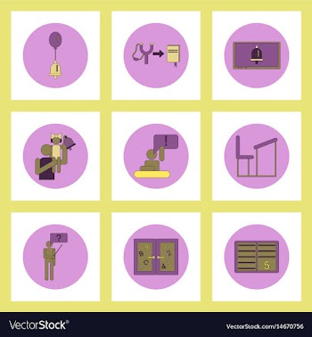 Collection of back to school items in flat style vector image