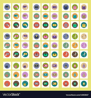Collection of back to school items in flat style vector image
