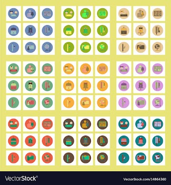 Collection of back to school items in flat style vector image