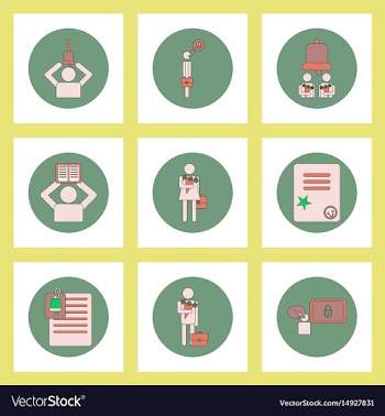 Collection of back to school items in flat style vector image