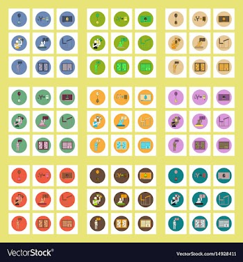 Collection of back to school items in flat style vector image