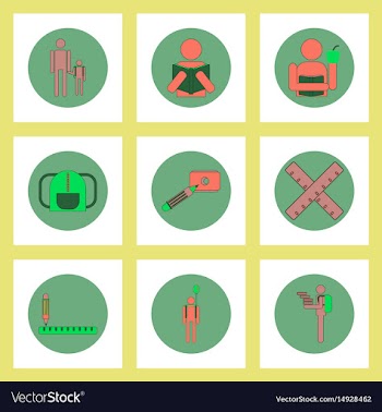 Collection of back to school items in flat style vector image