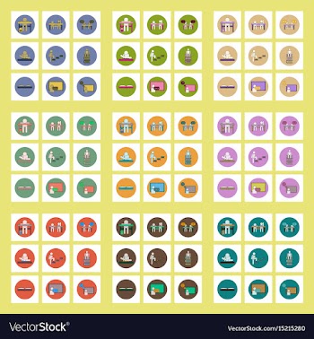 Collection of back to school items in flat style vector image