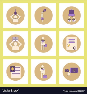 Collection of back to school items in flat style vector image