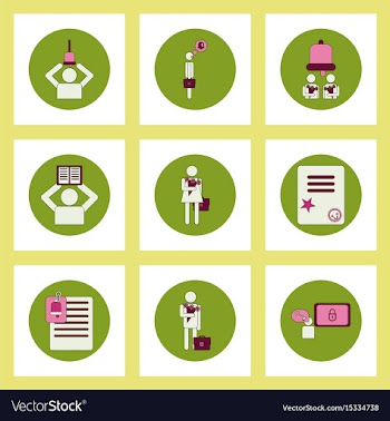 Collection of back to school items in flat style vector image