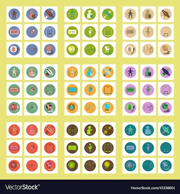 Collection of back to school items in flat style vector image