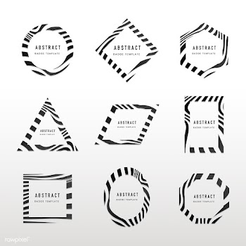 Collection of black and white abstract badge .. | Free stock vector - 538088