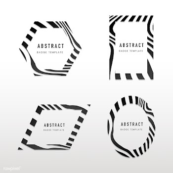 Collection of black and white abstract badge .. | Free stock vector - 538138