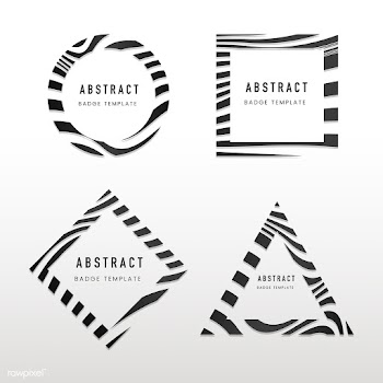 Collection of black and white abstract badge .. | Free stock vector - 538159