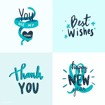 Collection of blue celebratory love typograph.. | Free stock vector - 472608