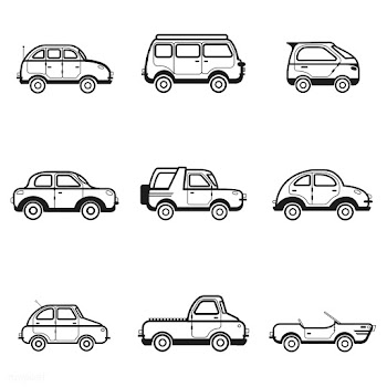 Collection of cars and trucks illustration | Free stock vector - 445104