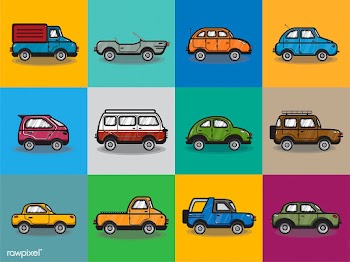 Collection of cars and trucks illustration | Free stock vector - 445111