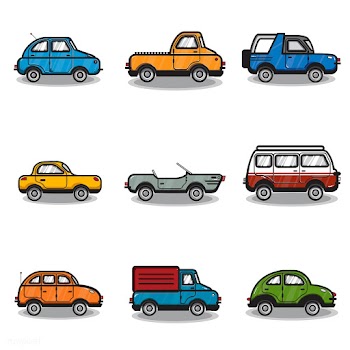 Collection of cars and trucks illustration | Free stock vector - 445112