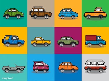 Collection of cars and trucks illustration | Free stock vector - 445122