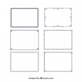 Collection of certificate frames Free Vector