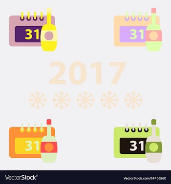 Collection of champagne bottle vector image